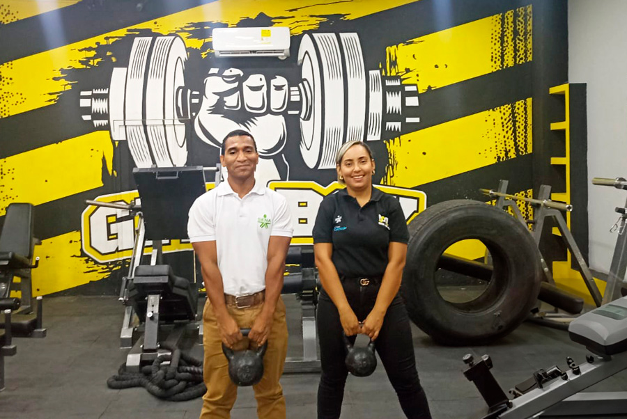 En San Juan de Nepomuceno se creó ‘Gym Box AM’, un gimnasio a bajo costo que, gracias a los recursos recibidos del Fondo Emprend