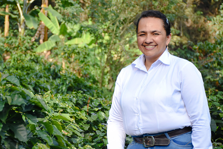 Diana María Taborda Herrera, representante de la Asociación de Mujeres Cafeteras de Buenavista ‘Paraíso de Mujer’ y representant